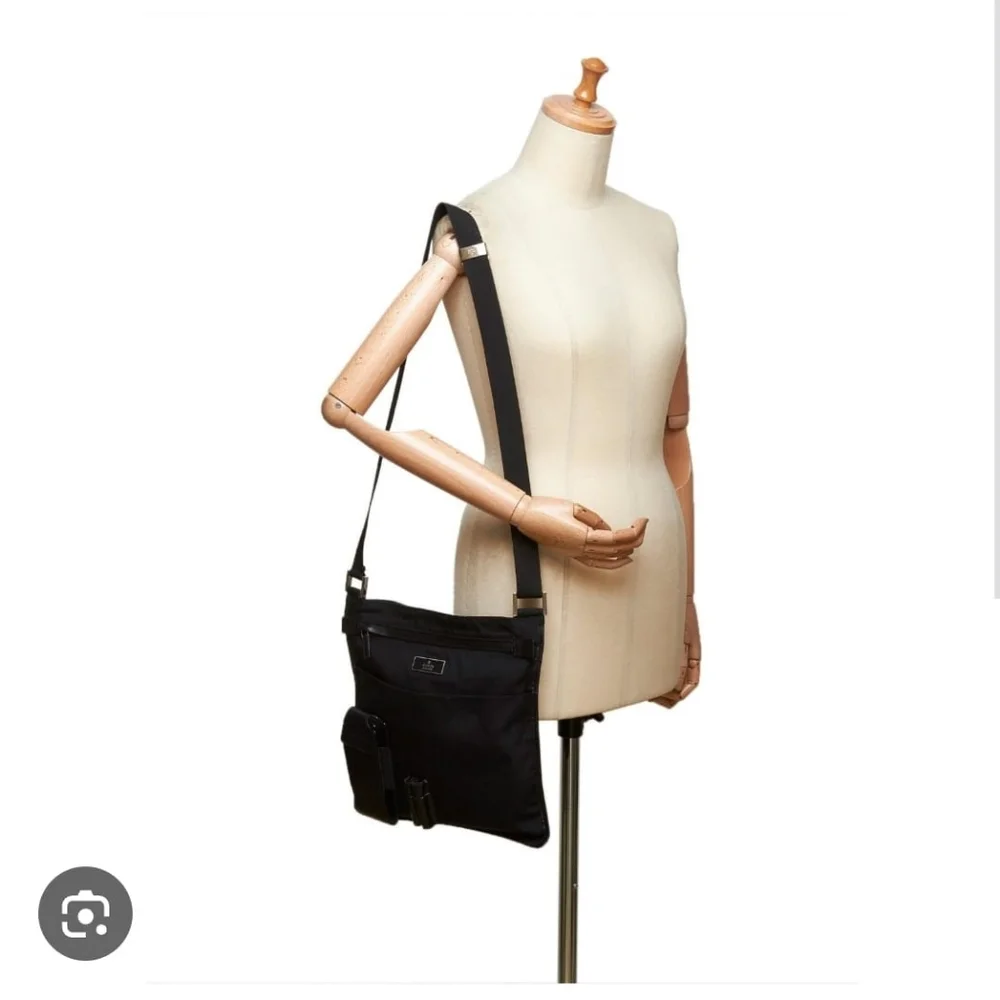 Gucci Black Denim Crossbody/Messenger Bag Black